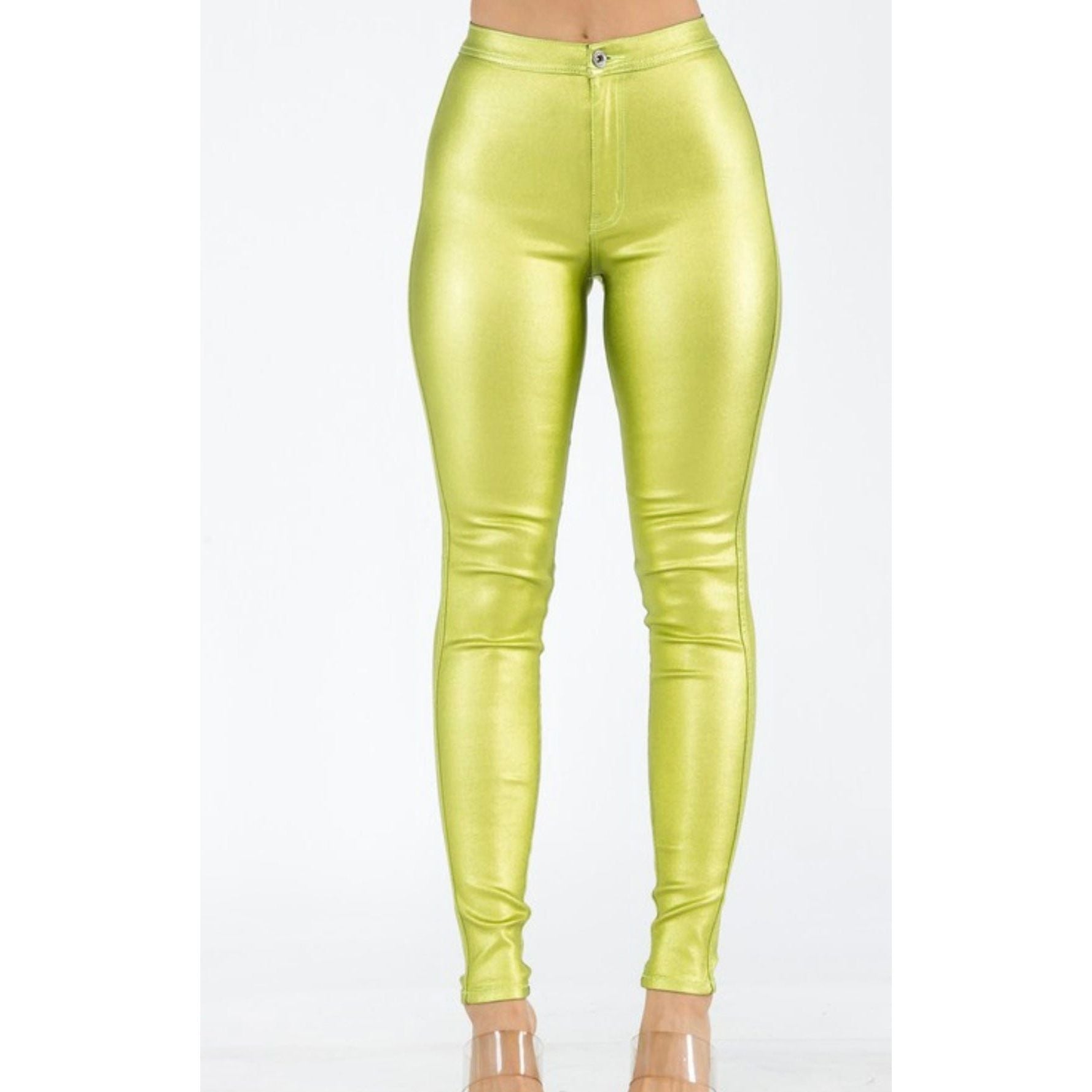 Lime Iridescent Pants