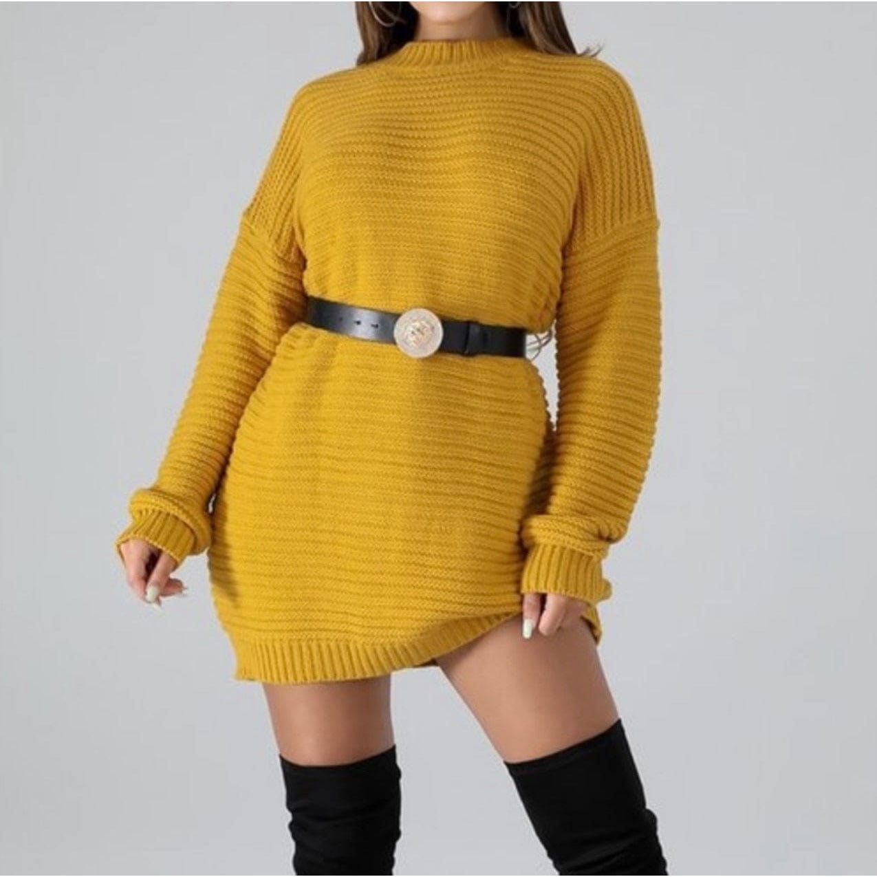 Mustard Sweater Dress