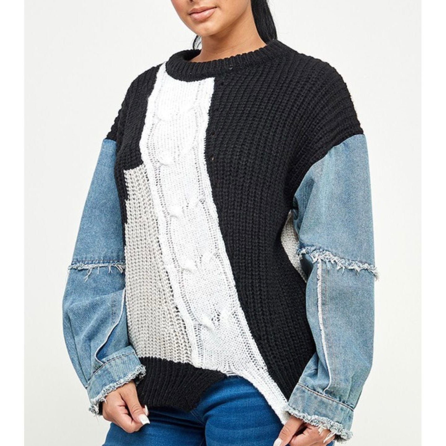 One Size (PREORDER-Ships 11/30) Black Andell Knit Sweater