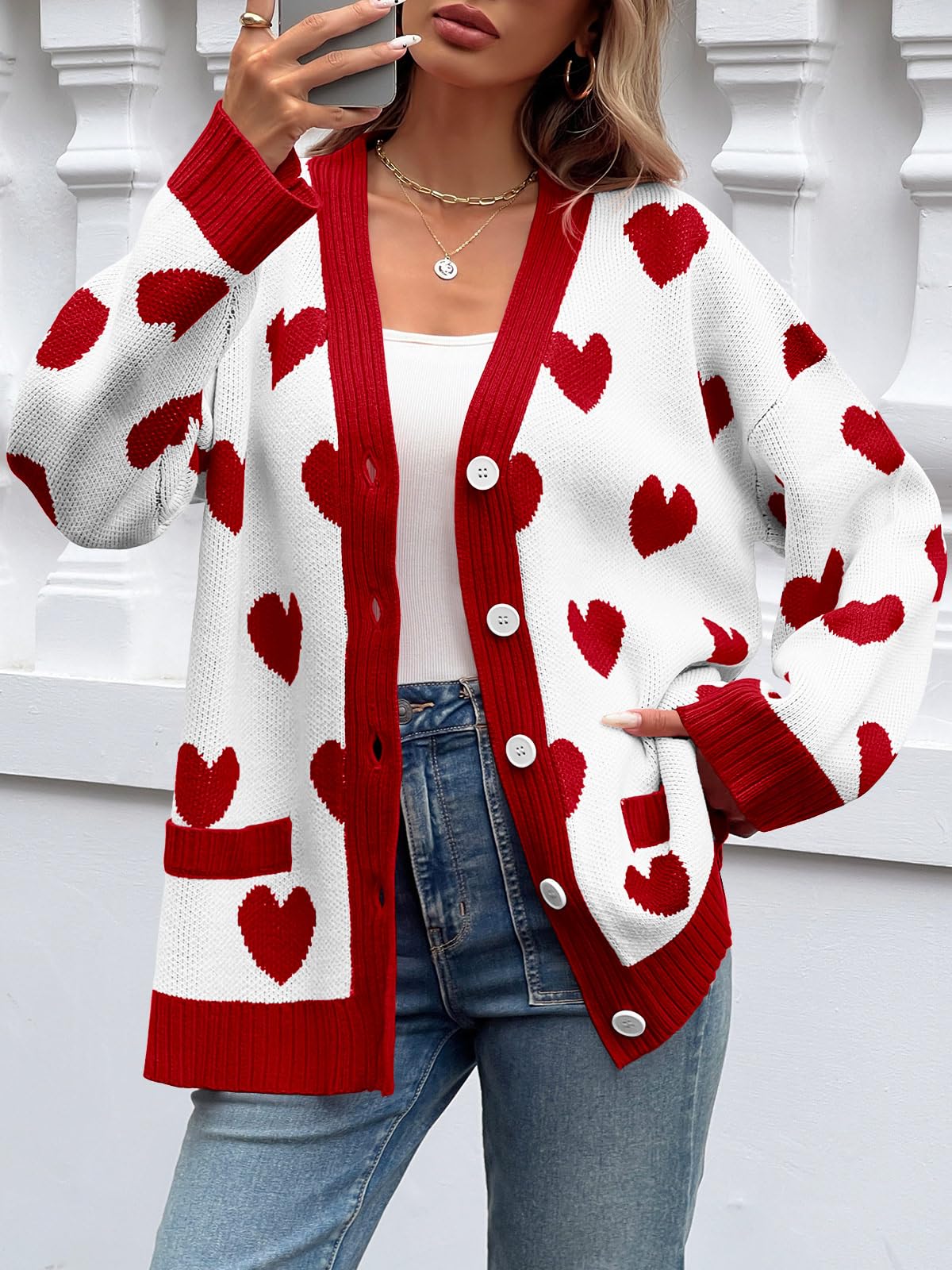Oversized Heart Cardigan