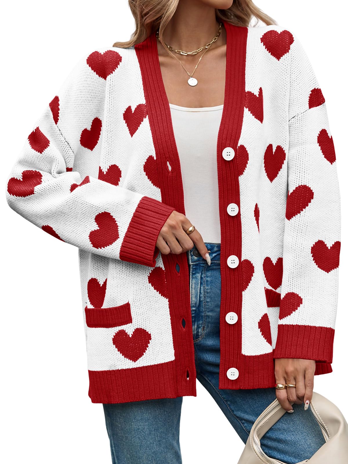 Oversized Heart Cardigan