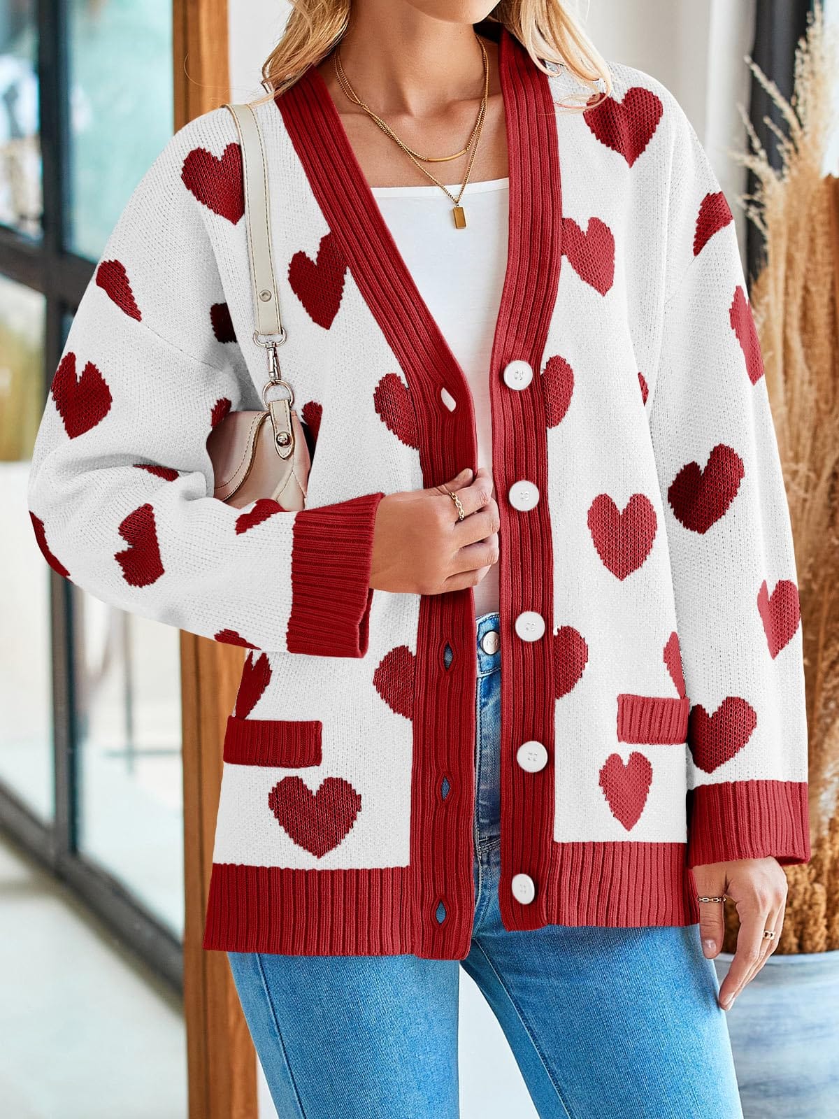 Oversized Heart Cardigan