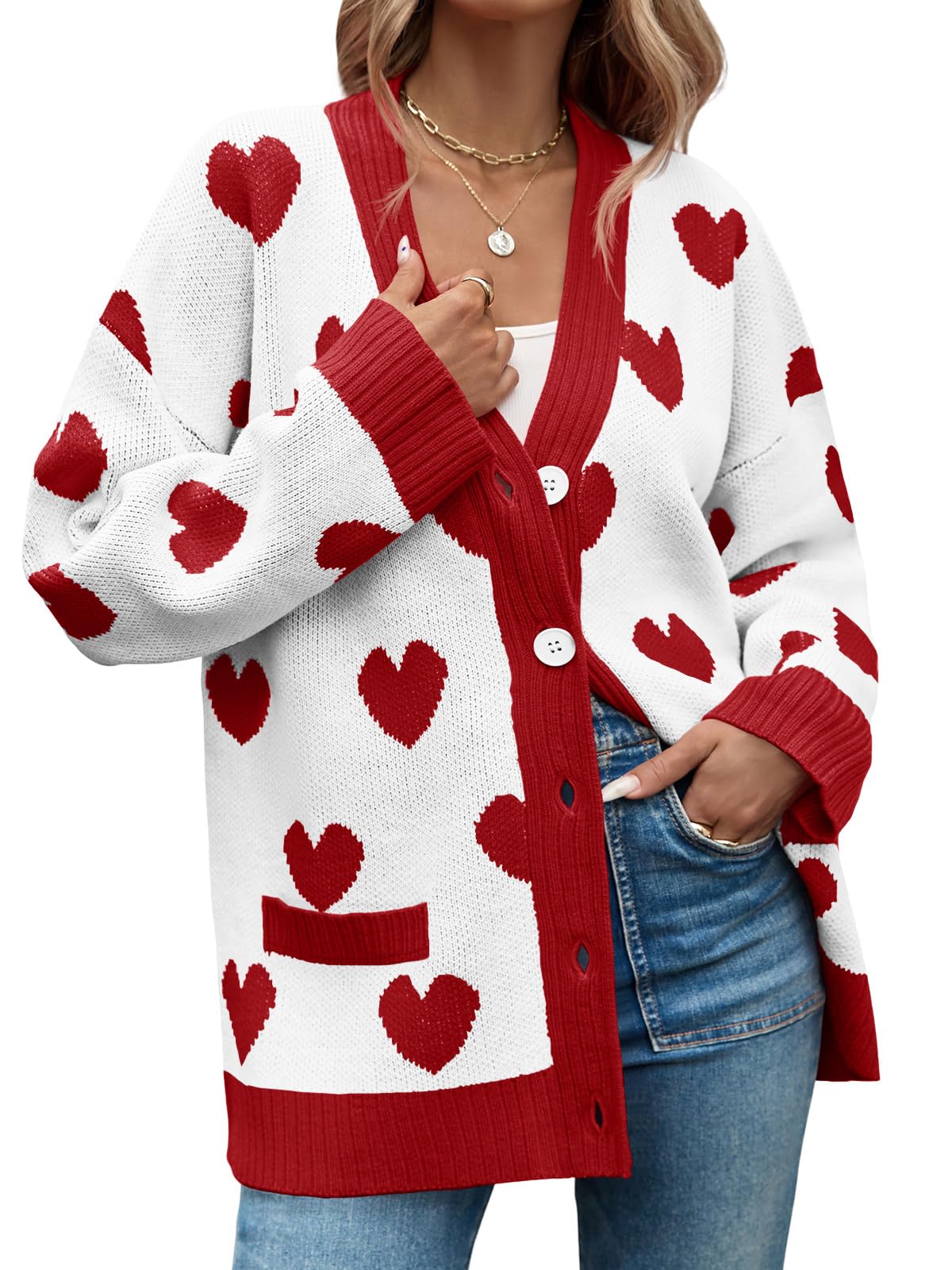 Oversized Heart Cardigan