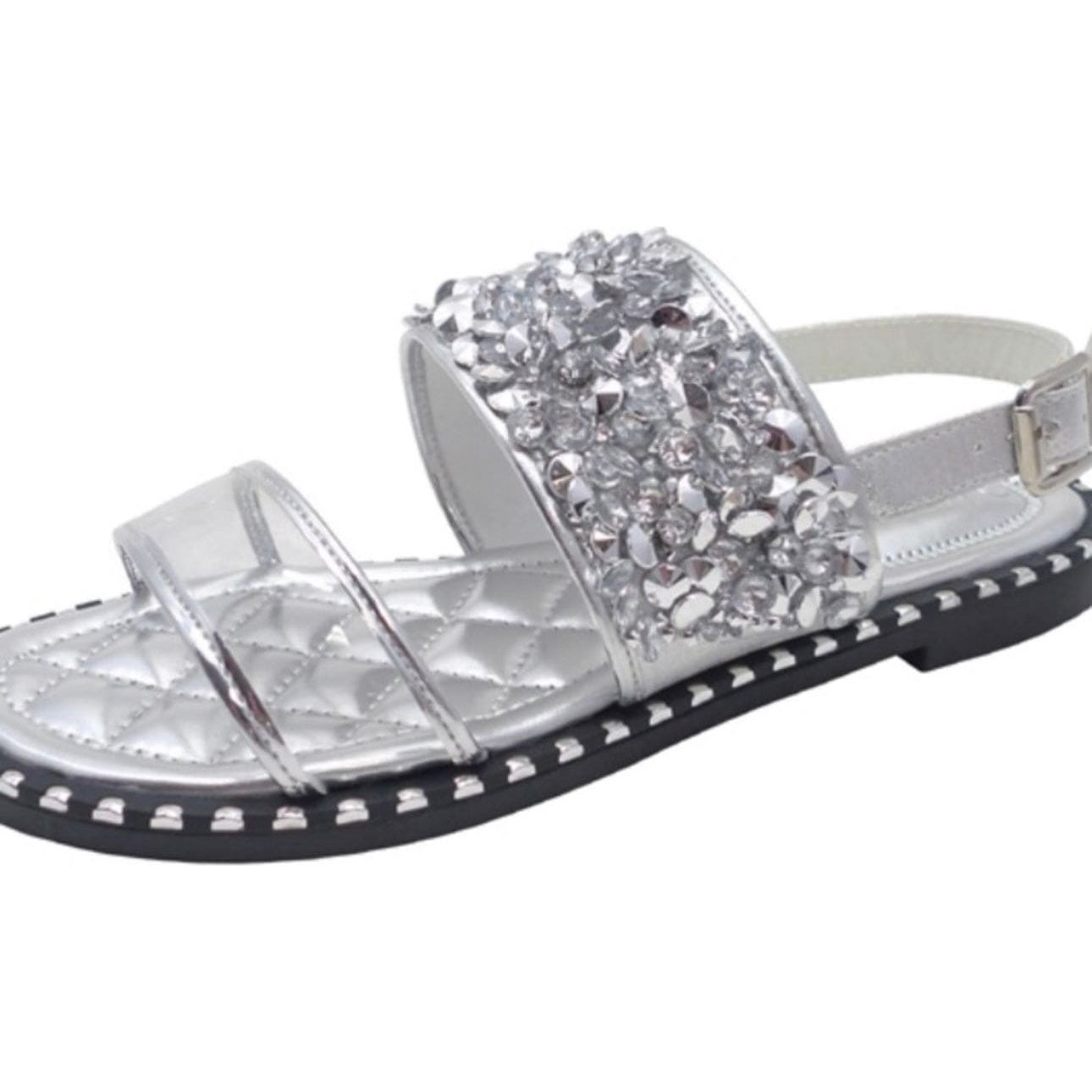 Silver Glitter Sandal