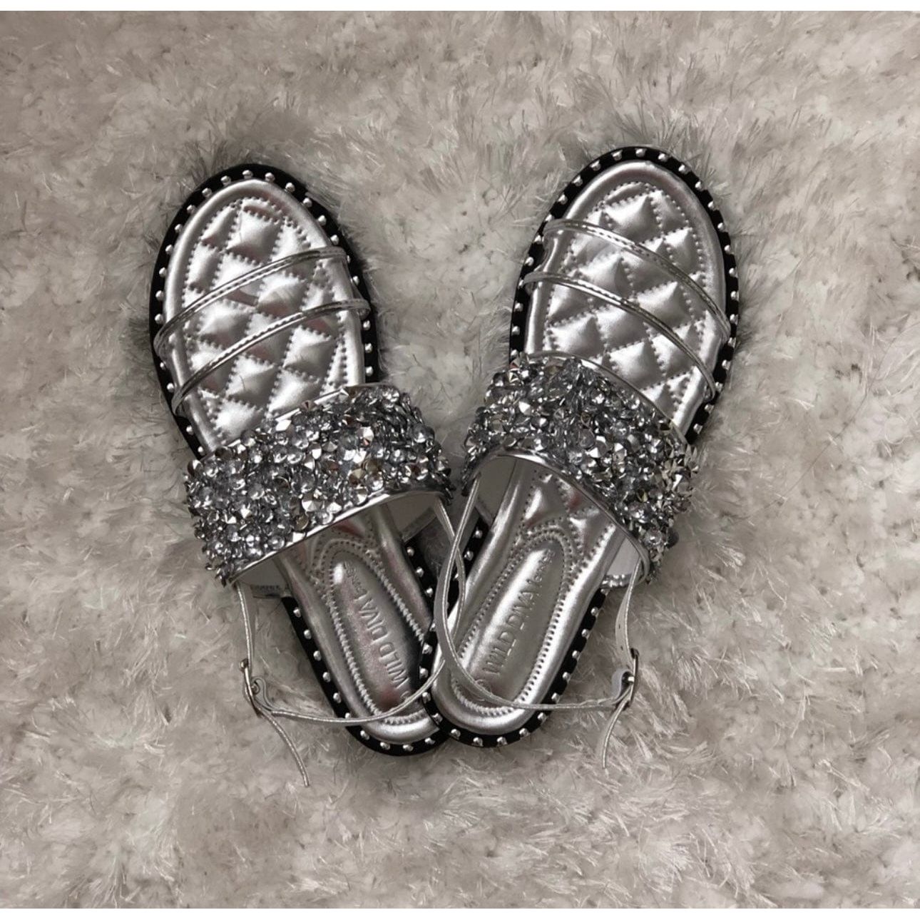 Silver Glitter Sandal