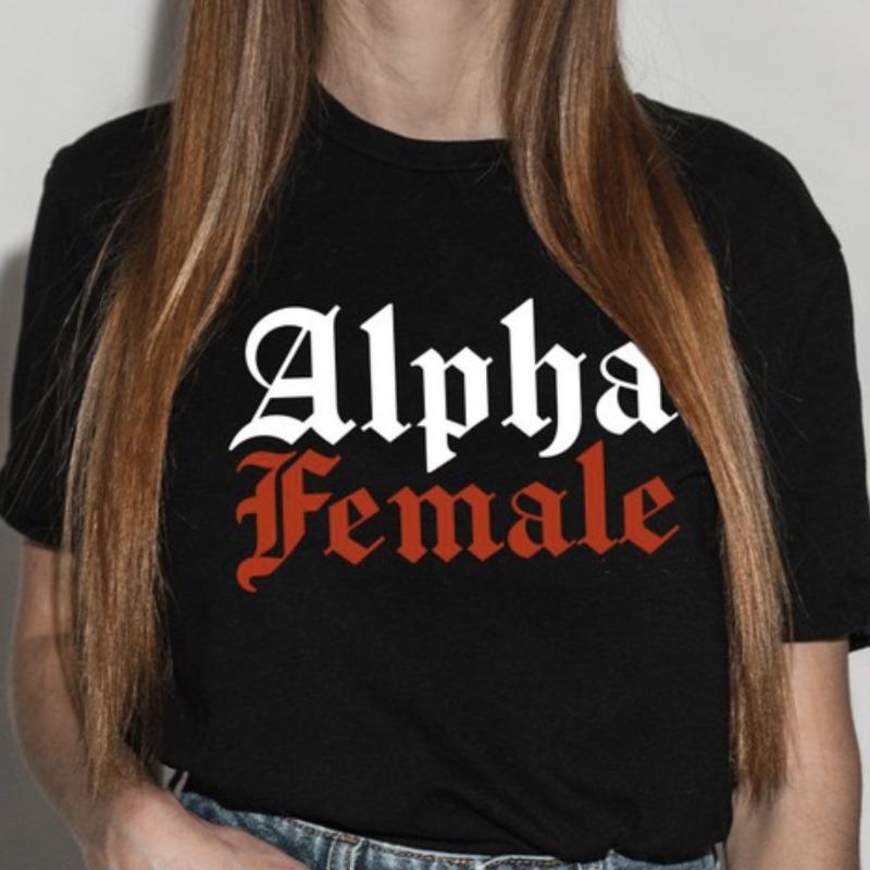 Alpha Female Tee-Black