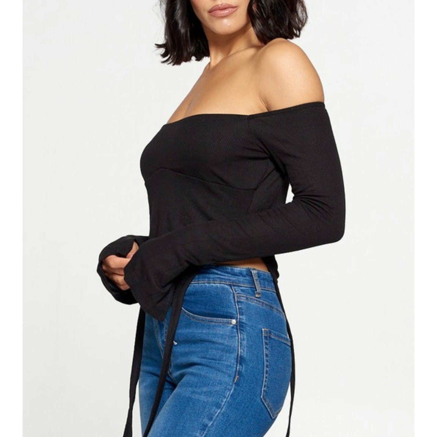 Black Off Shoulder Top