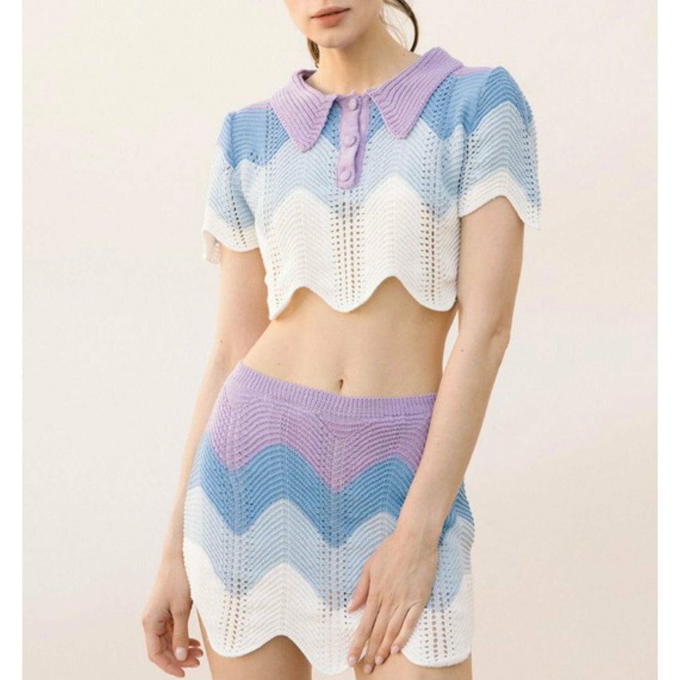Blue/Purple Ombré Skirt Set