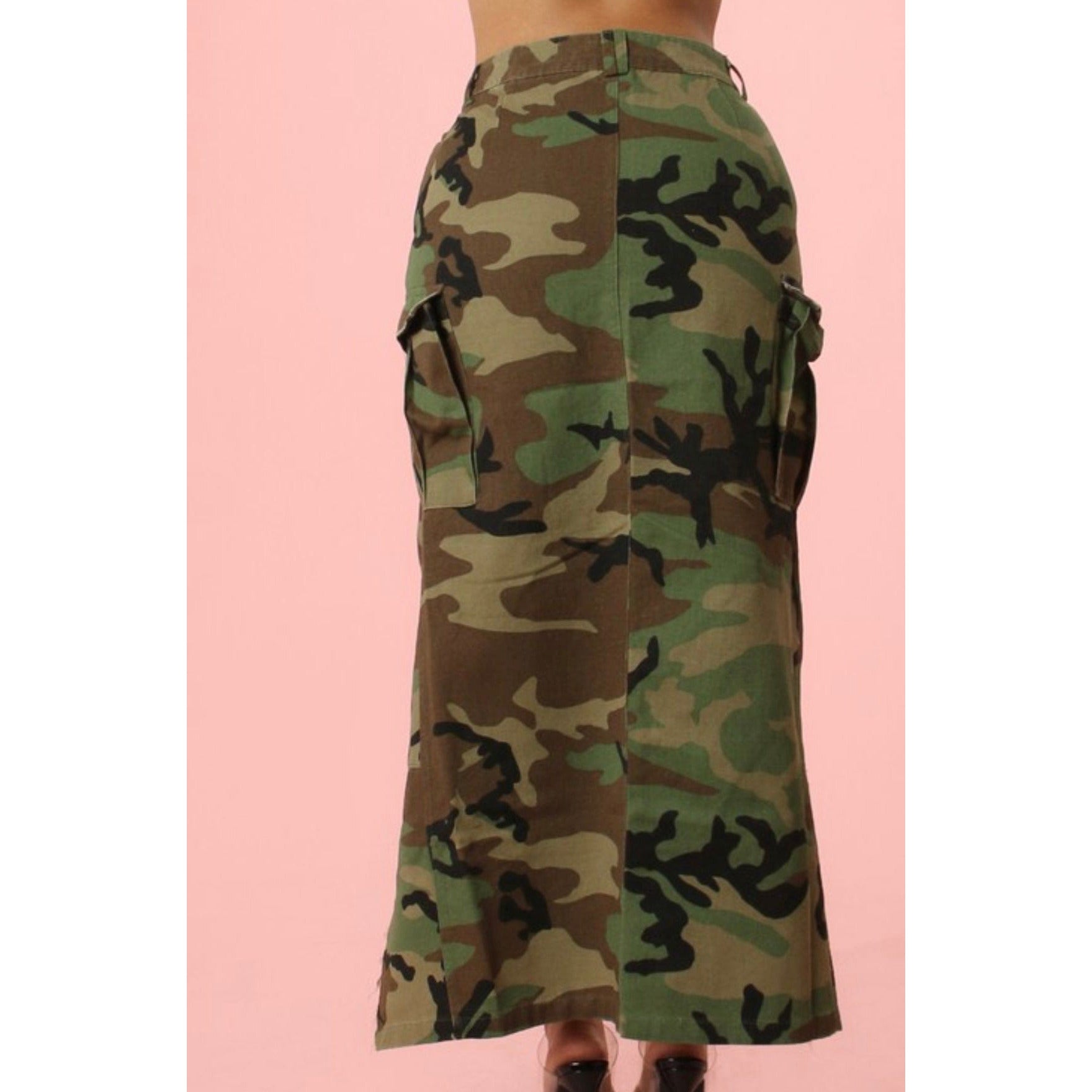 Camo Slit Skirt