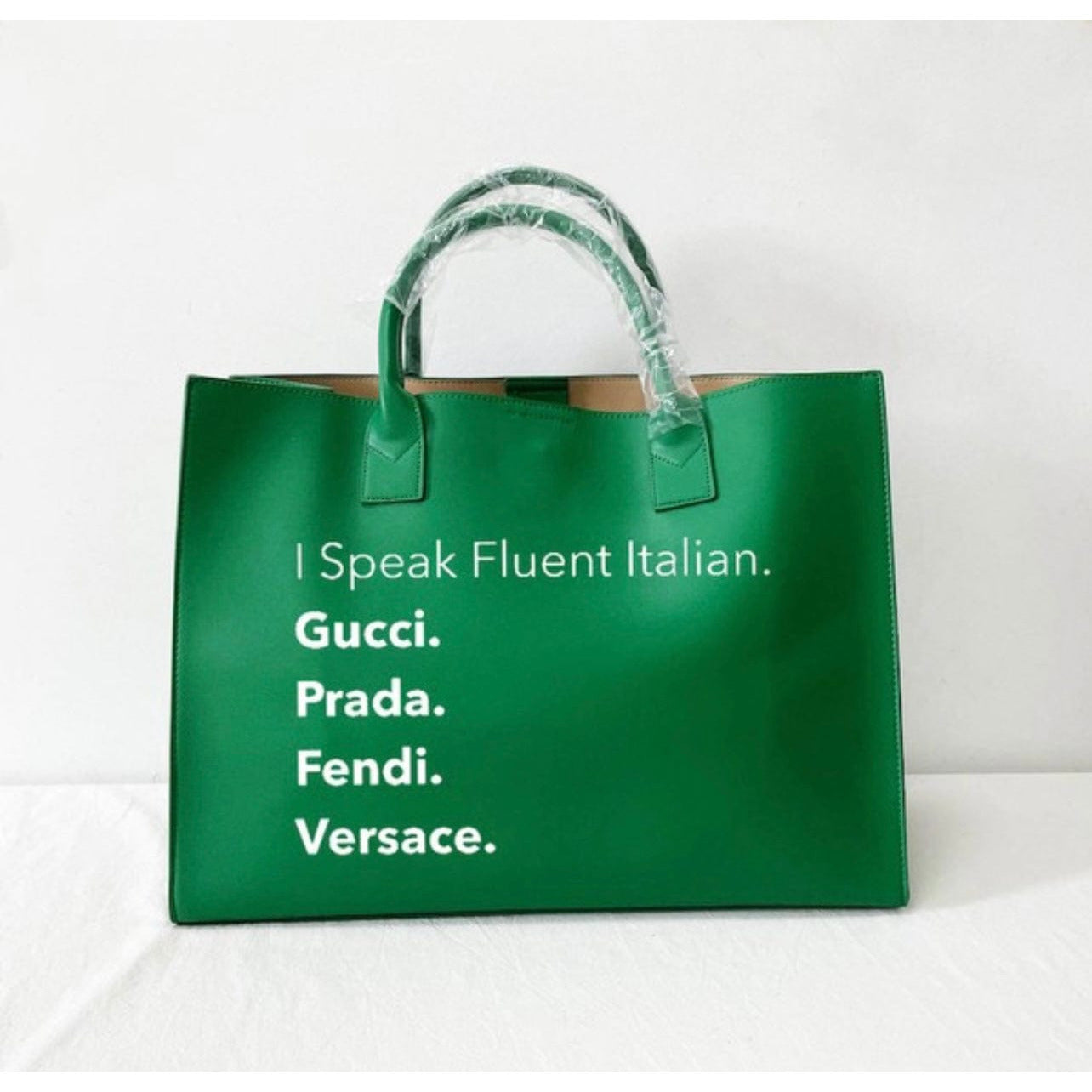 Fluent Italian Tote-Kelly Green