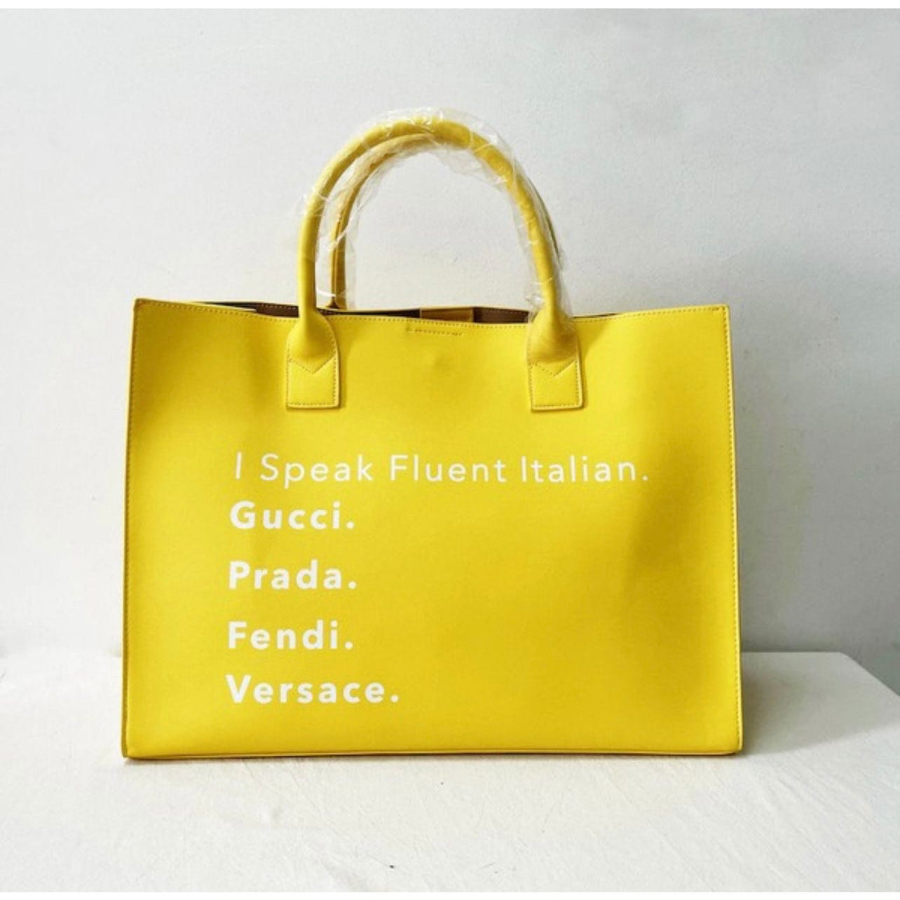 Fluent Italian Tote-Yellow