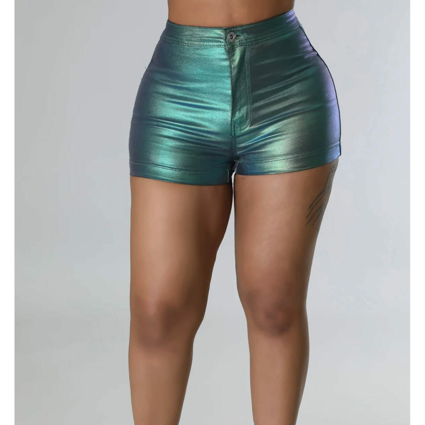 Green Iridescent Shorts