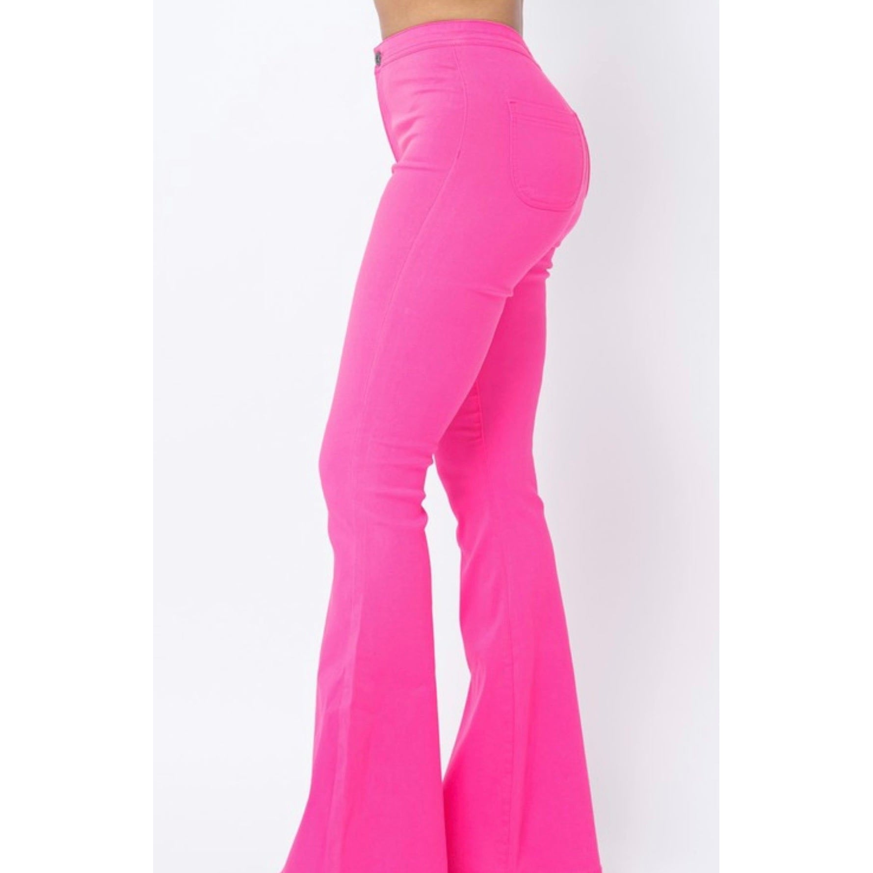 Hot Pink Bell Bottom Jeans