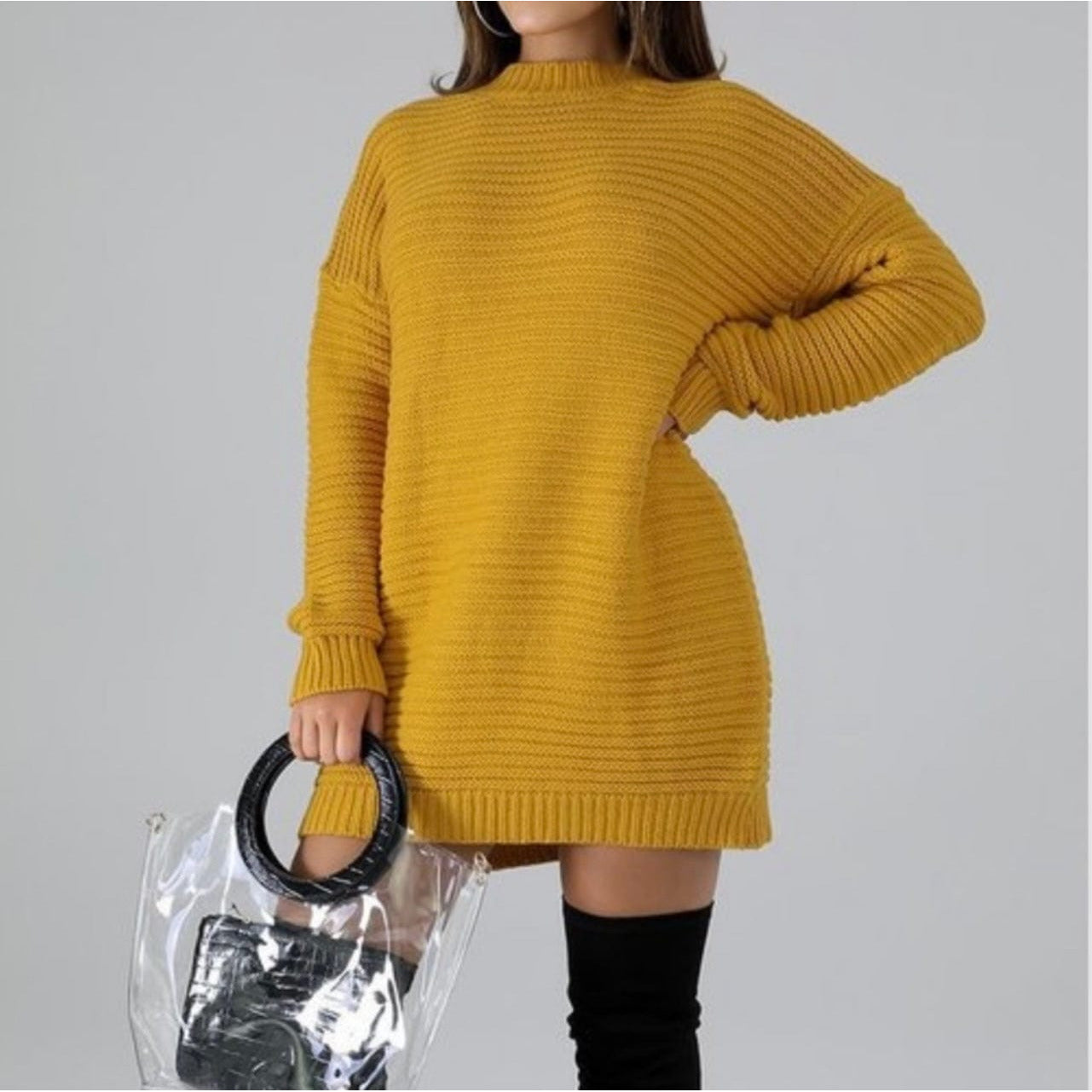 Mustard Sweater Dress