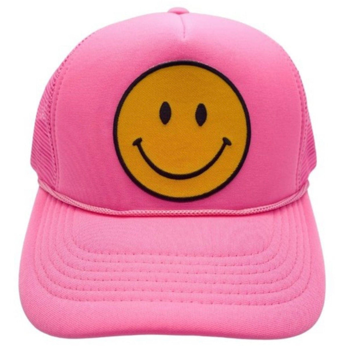 Neon Pink Smile Trucker Hat