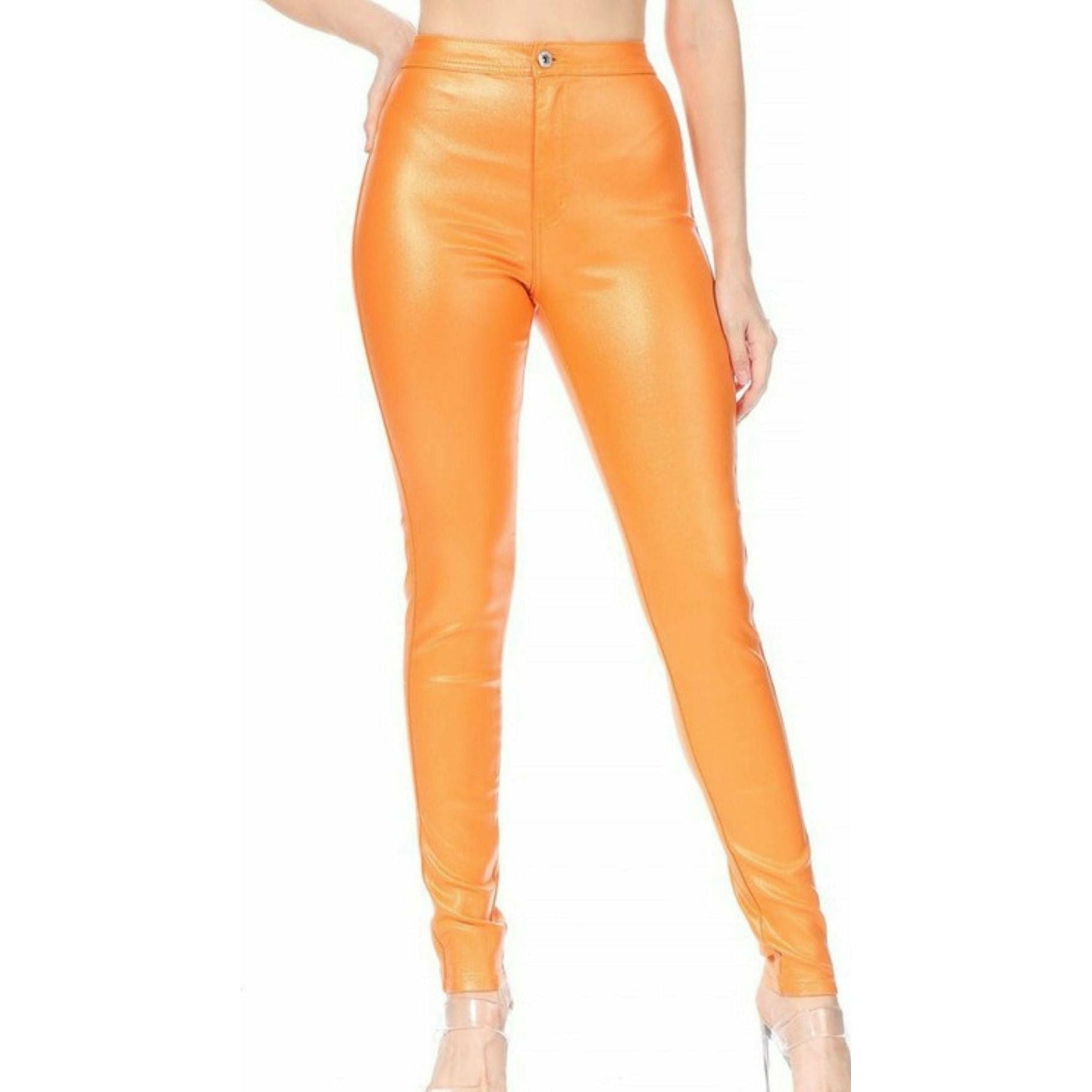 Orange Iridescent Pants