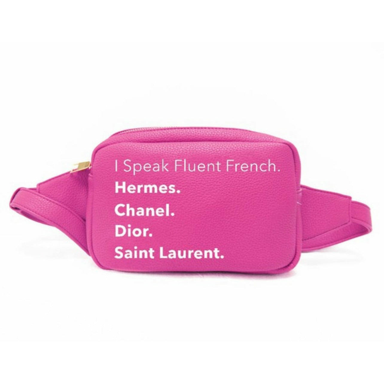 Pink Fluent French Fanny Pack