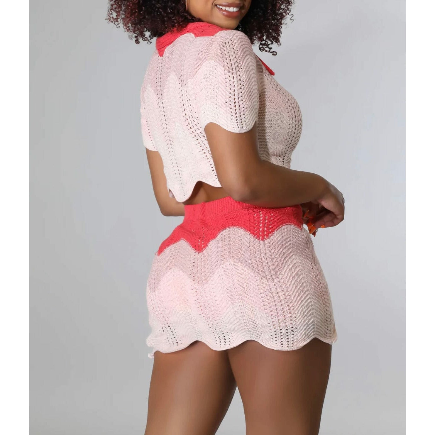 Pink Ombré Skirt Set