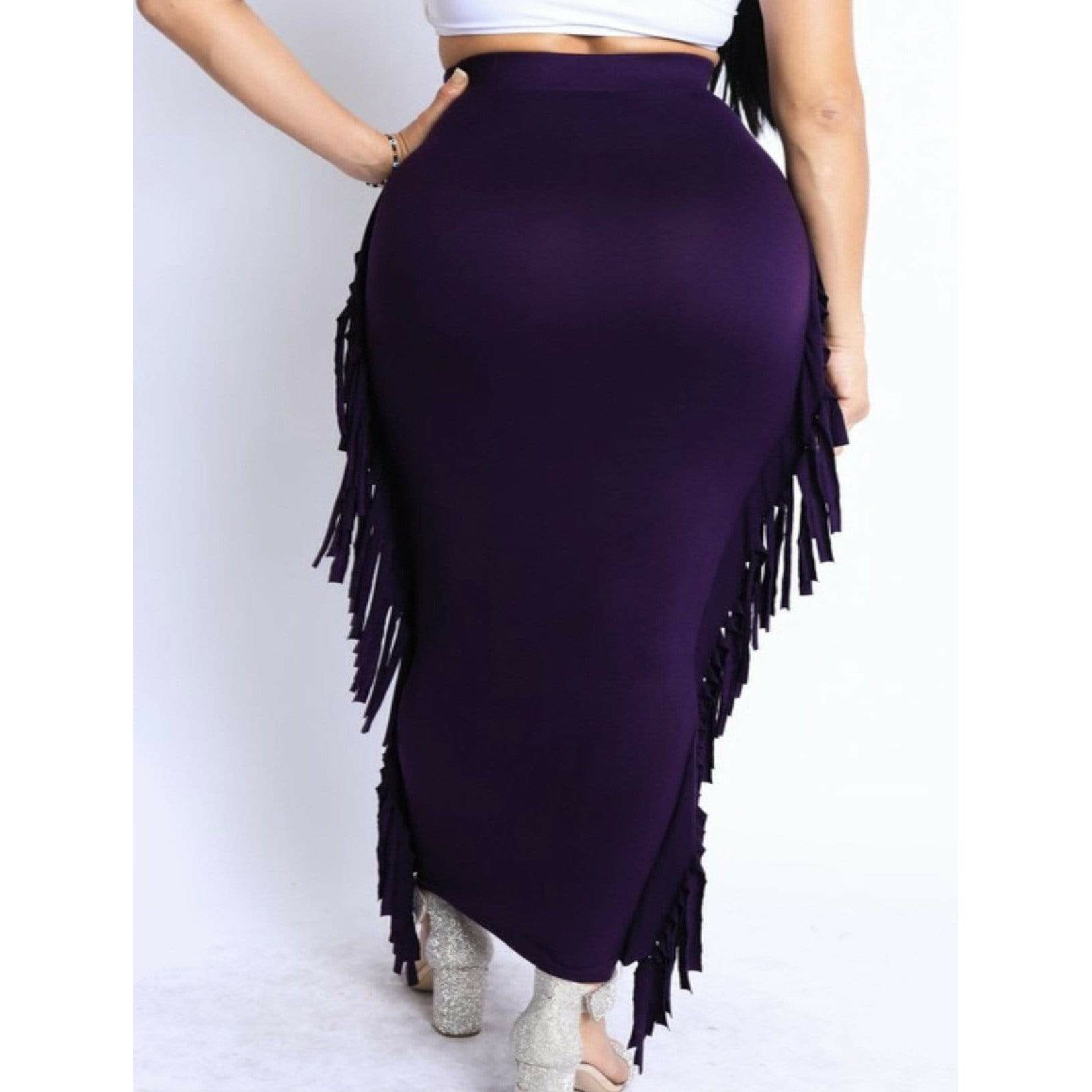 Purple Fringe Skirt