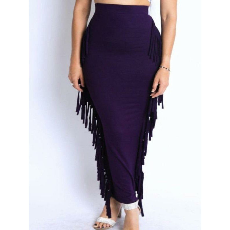 Purple Fringe Skirt