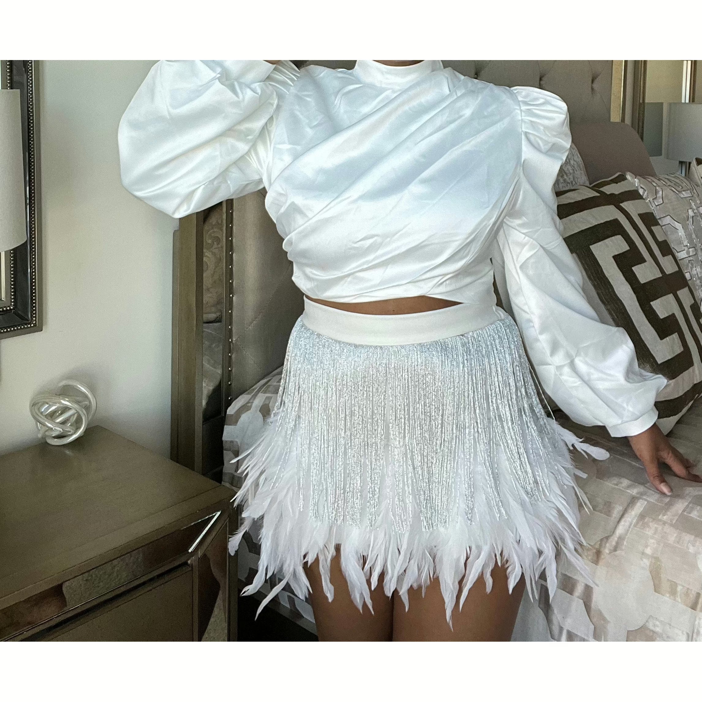 White Feather Skirt